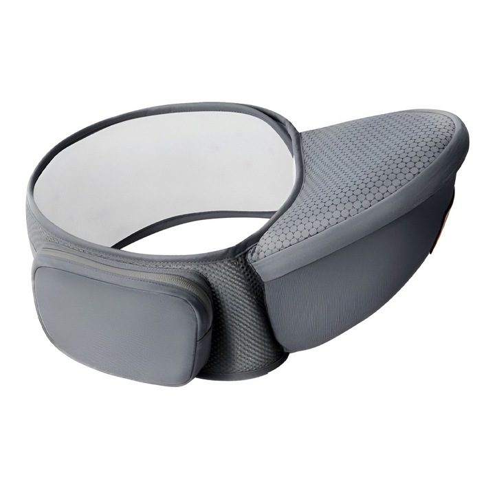 Ергономична кошница 3 в 1, Optim Solution, за бебета и деца, 0-36 месеца, регулируеми презрамки и презрамки на бедрата, закопчаване с катарама, 125 x 25 x 14 см, сива