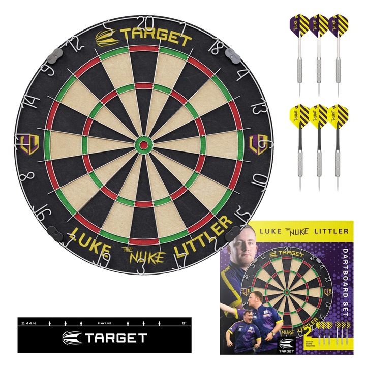 Комплект мишена за дартс Luke 'The Nuke' Littler Dartboard и стрелички