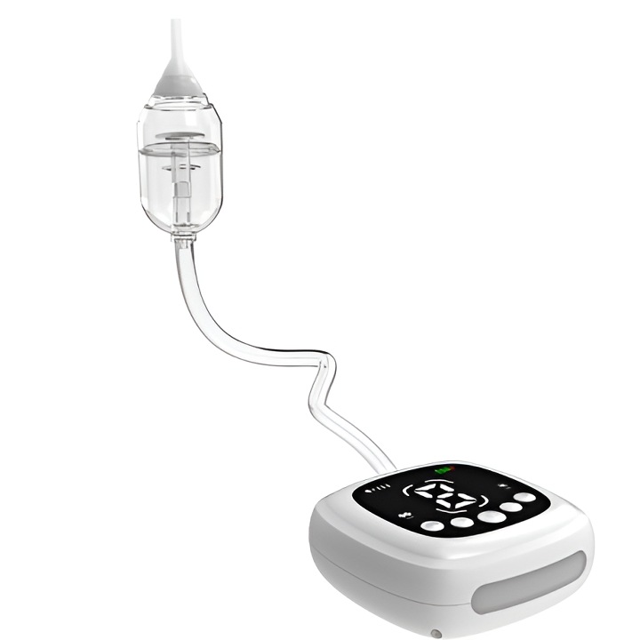 Aspirator nazal motorizat, 9 trepte de absorbtie, muzica distractiva pentru copii, silentios, lumina iluminata, stocare secretie, afisaj LED, baterie 2500 mAh, alb