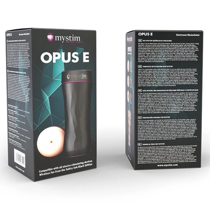 Masturbator, Mystim, Opus E-Masturbator Anus, 21.5x8.4cm, electrostimulare, material ABS