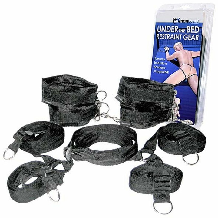 Set de restrictie Manbound - accesorii pentru pat, 4 optiuni de prindere, dimensiuni mici