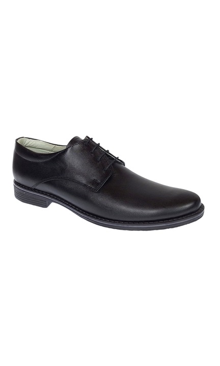 Pantofi barbati, model casual din piele naturala, Negru, 859N, Marimea 38