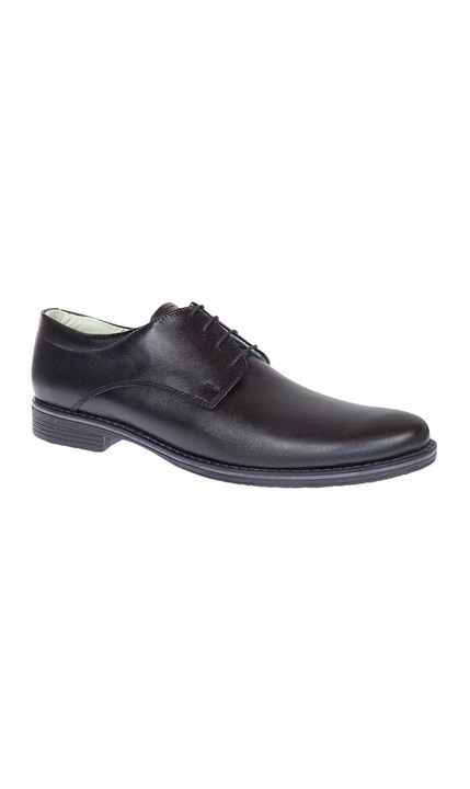 Pantofi barbati, model casual din piele naturala, Negru, 859N, Marimea 38