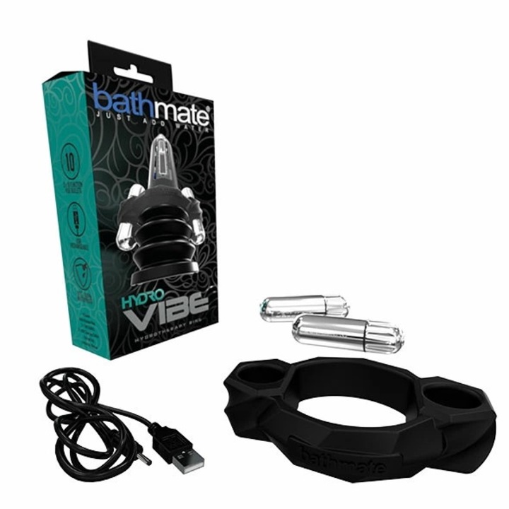 Bathmate HydroVibe nagyító szivattyú tartozék, fekete, 100 beállítás, szilikon