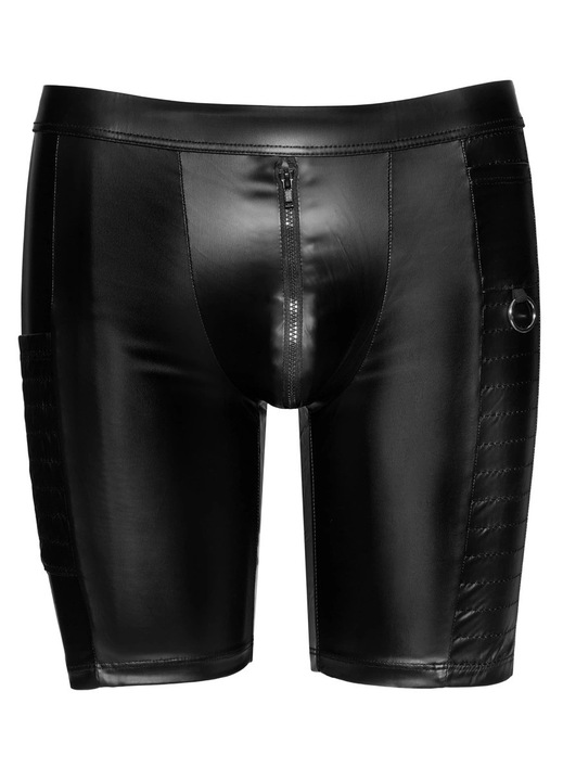 Szexi férfi rövidnadrág, NEK, poliészter/spandex, fekete