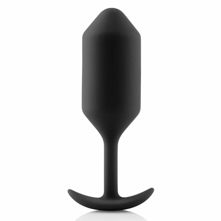B-vibe Snug Plug 3 - dupla golyós anál plug (180g) - fekete