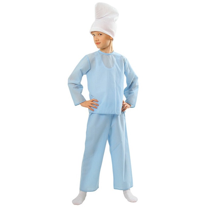 Costum de carnaval, Luka, costum de gnom, 3 elemente, albastru, 134/140