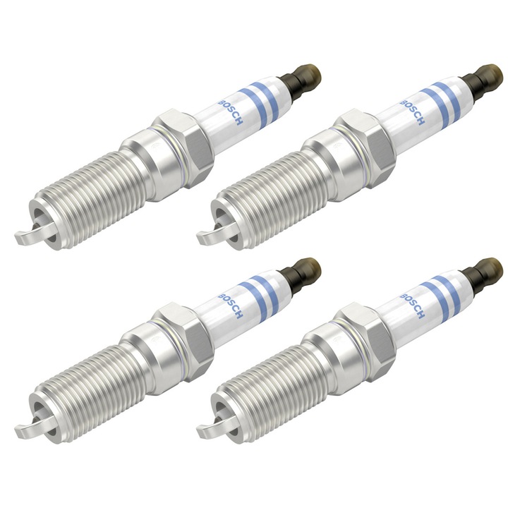 4 db-os Bosch gyújtógyertya készlet Cadillac CTS, SRX, STS, Chevrolet Captiva, Lexus LS, Mazda 5, 6, Suzuki Grand Vitara