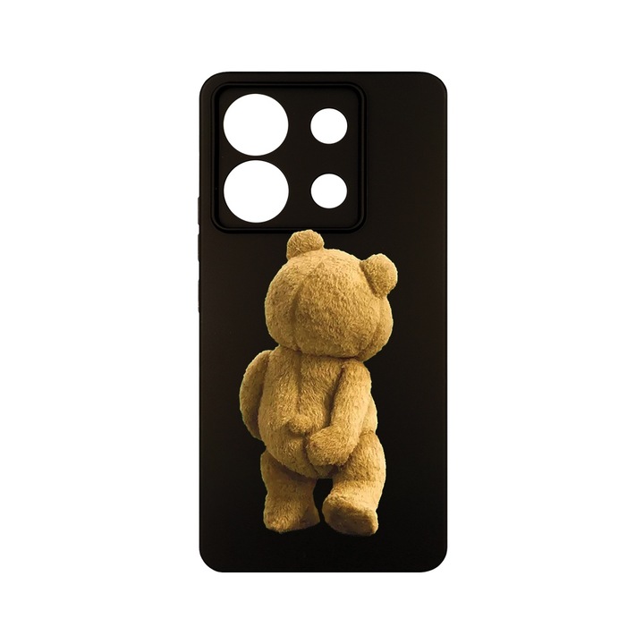 BestCase 1.2mm Szilikon telefontok, kompatibilis modell Xiaomi Redmi Note 13 Pro 5G / Poco X6 5G, Teddy Bear Hidden Shot, Kamera Védelem, Mikroszálas puha belső, PB 1441