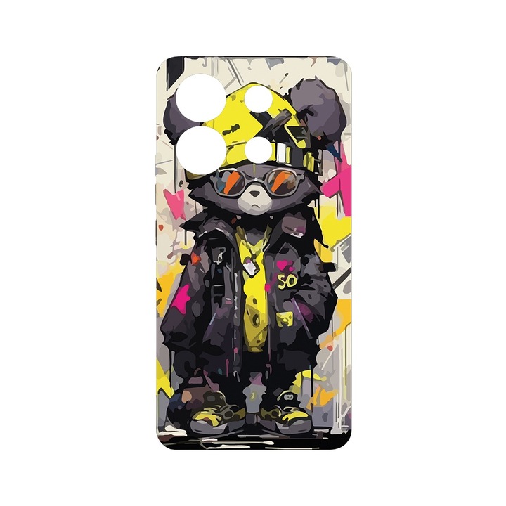 BestCase 1.2mm Szilikon telefontok, kompatibilis modell Xiaomi Redmi Note 13 Pro 5G / Poco X6 5G, Teddy Bear Pastel colors, Kamera Védelem, Mikroszálas puha belső, PB 1465