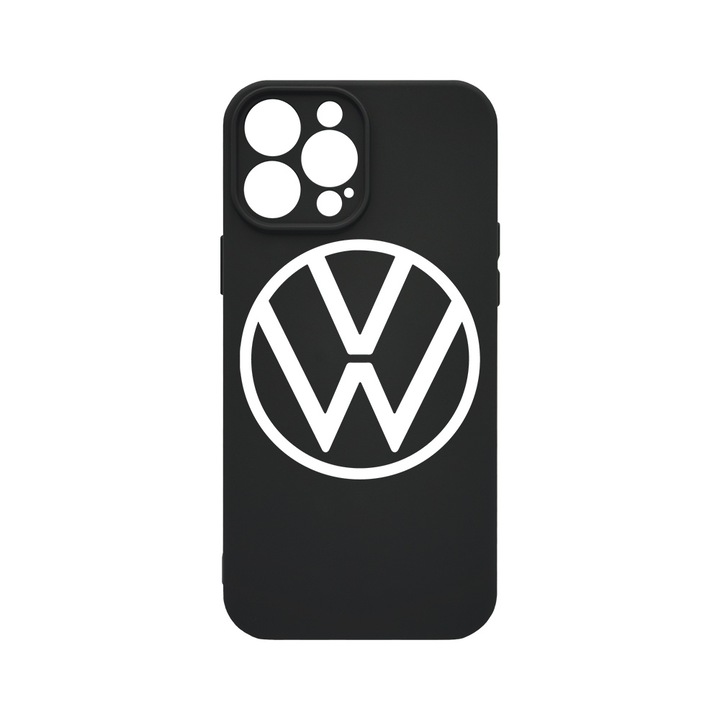 BestCase® Husa Slim Premium Silicon 1.2MM, Compatibila Cu Apple iPhone 16 Pro Max, Logo VW, Microfibra in interior, Antisoc, Protectie camera si ecran, PB 1705