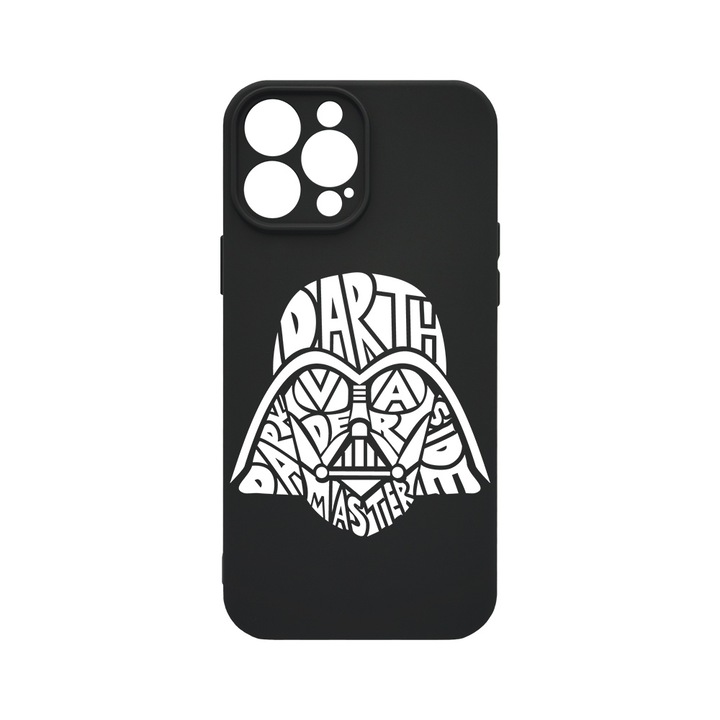 BestCase® Husa Slim Premium Silicon 1.2MM, Compatibila Cu Apple iPhone 16 Pro Max, Calligraphy Darth Vader, Microfibra in interior, Antisoc, Protectie camera si ecran, PB 1519