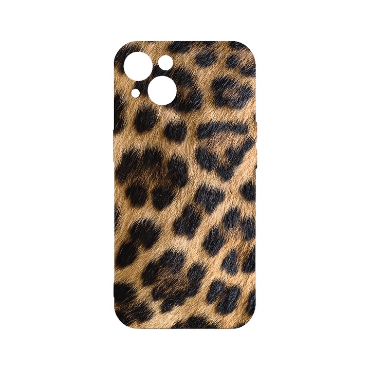 BestCase® Husa Slim Premium Silicon 1.2MM, Compatibila Cu Apple iPhone 13 Mini, Leopard pattern, Microfibra in interior, Antisoc, Protectie camera si ecran, PB 1442