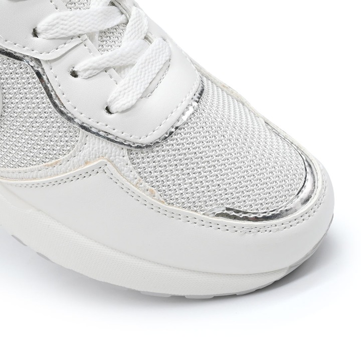 Pantofi sport De dama, cu insertii de plasa, D1346, Alb 39