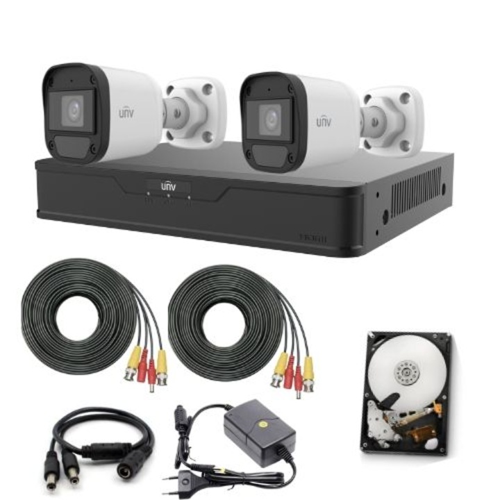 Kit Supraveghere Wireless, Hiseeu,16CH NVR, 4 Camere, 6MP, IP66, Nocturna, Zi, Interior, Exterior