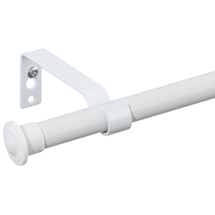 Galerie Metalica Extensibila pentru Perdele cu Inele, 76-157 cm, Diametru 1.6 cm, Finiale cu Model