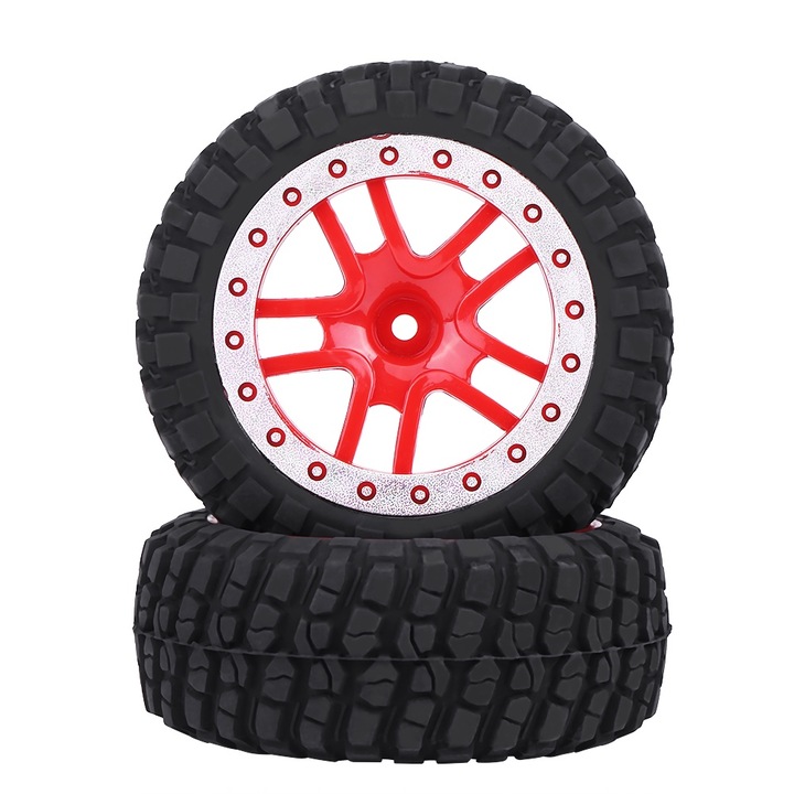 Комплект от 2 гуми с главини за RC кола 1:10, 112x78 mm, многоцветни