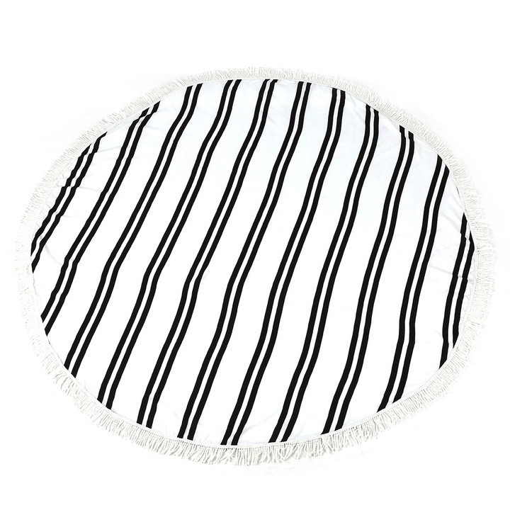 Комплект плажни кърпи, longziming, дизайн с пискюли, многоцветни, 170x170 см