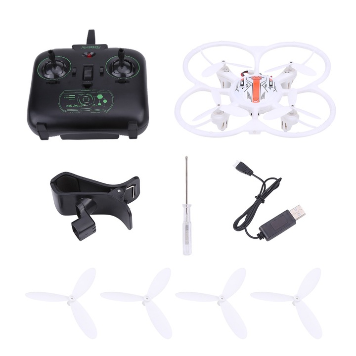 Longziming 2.4Ghz-es drón 6 tengellyel, 0.3MP kamerával, fej nélküli üzemmóddal, fehér