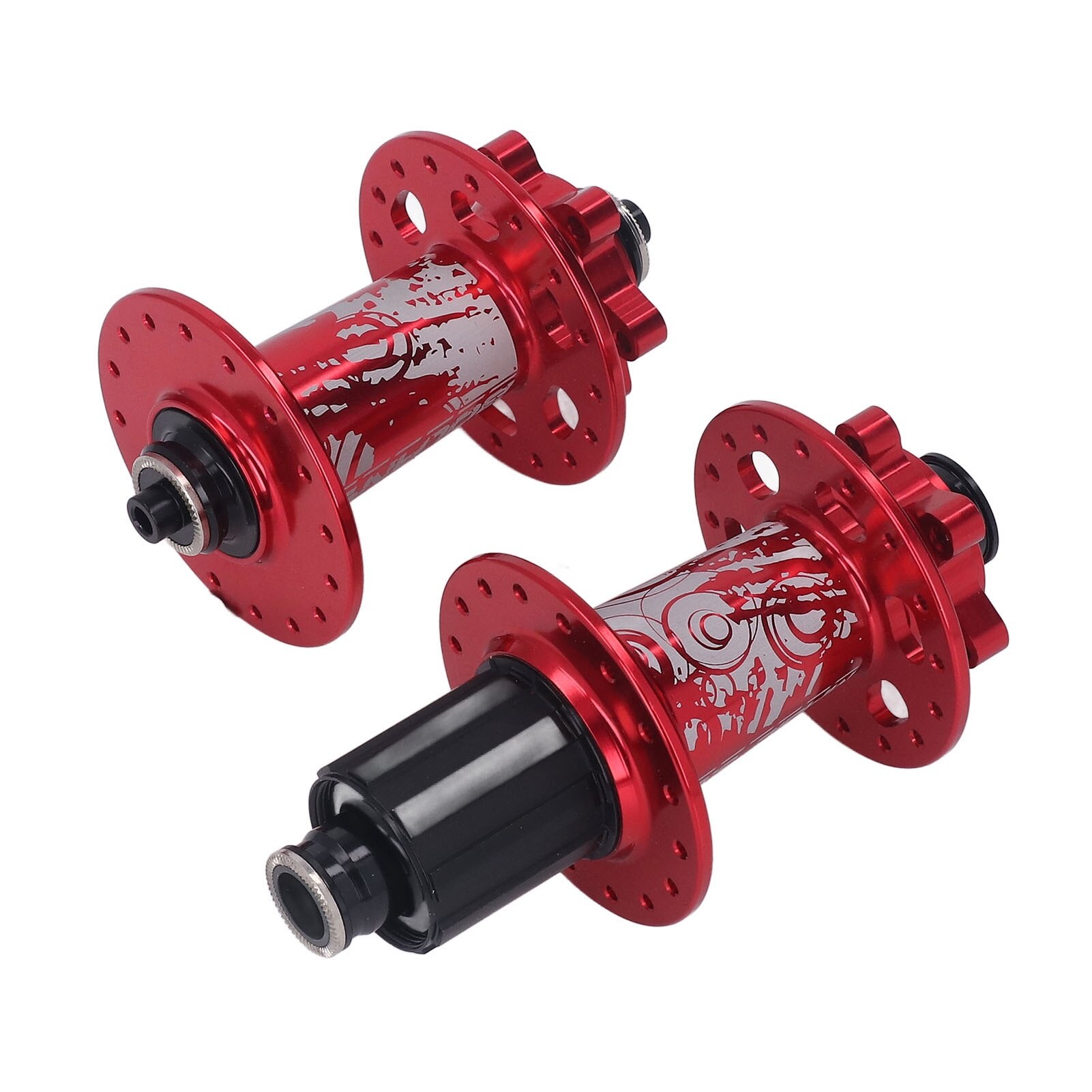 Butuc bicicleta, Mmgoqqt, aluminiu rosu, 32 gauri, 577g, set 2