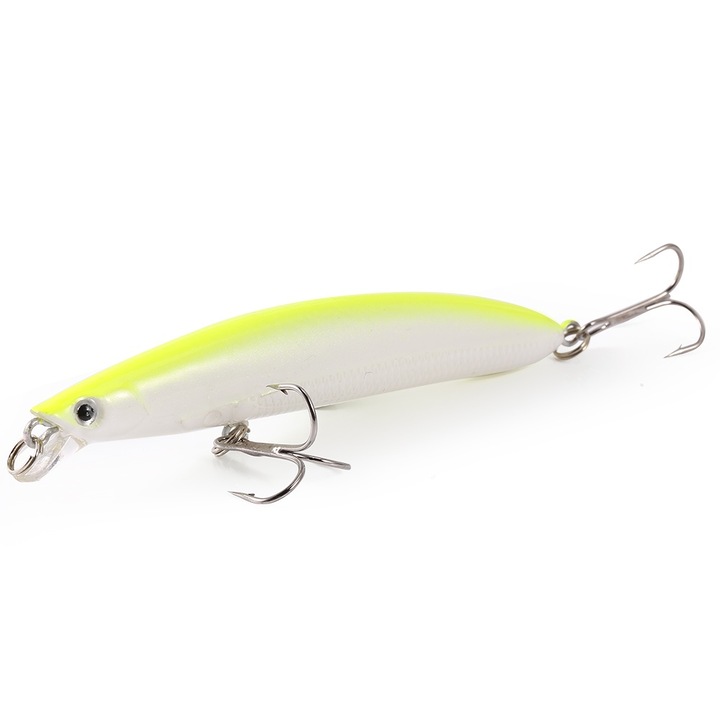 HENG JIA 9.5cm műcsali készlet, műanyag + fém, bionikus design, 8 darab, Jormftte