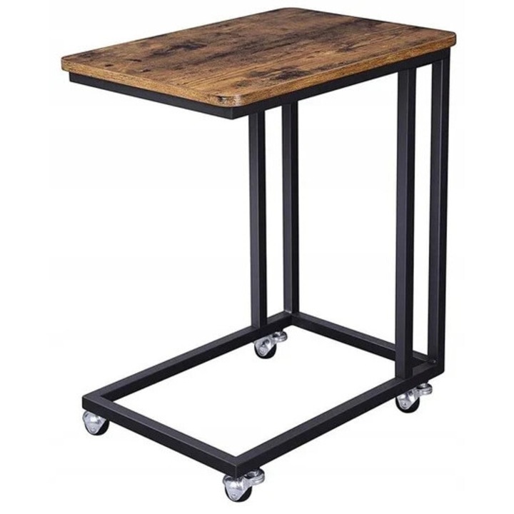 Mese De Cafea, MATKAM, Kaja, Patrat, 63x60x50 cm, Loft, PAL, Stejar sonoma