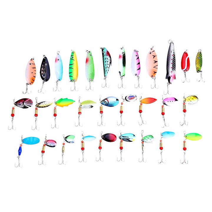 Jormftte 30 db fém műcsali készlet, többszínű, 6.7-11cm