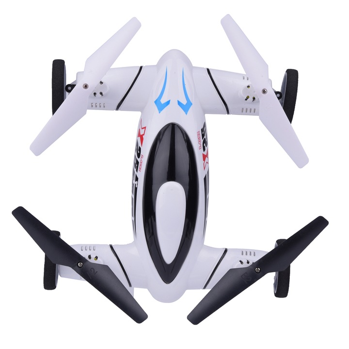 Drona quadcopter Jormftte, kettős repülési és vezetési mód, 360°-os forgatás, 23.5x17cm