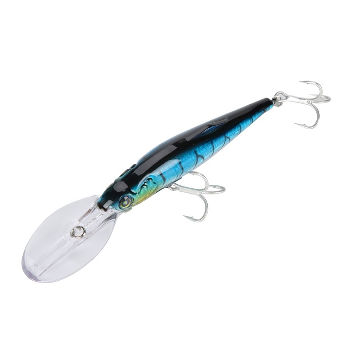 Jormftte 16.5cm mesterséges csali 2 hármas horoggal és 3D szemmel, többszínű, 6 darabos készlet