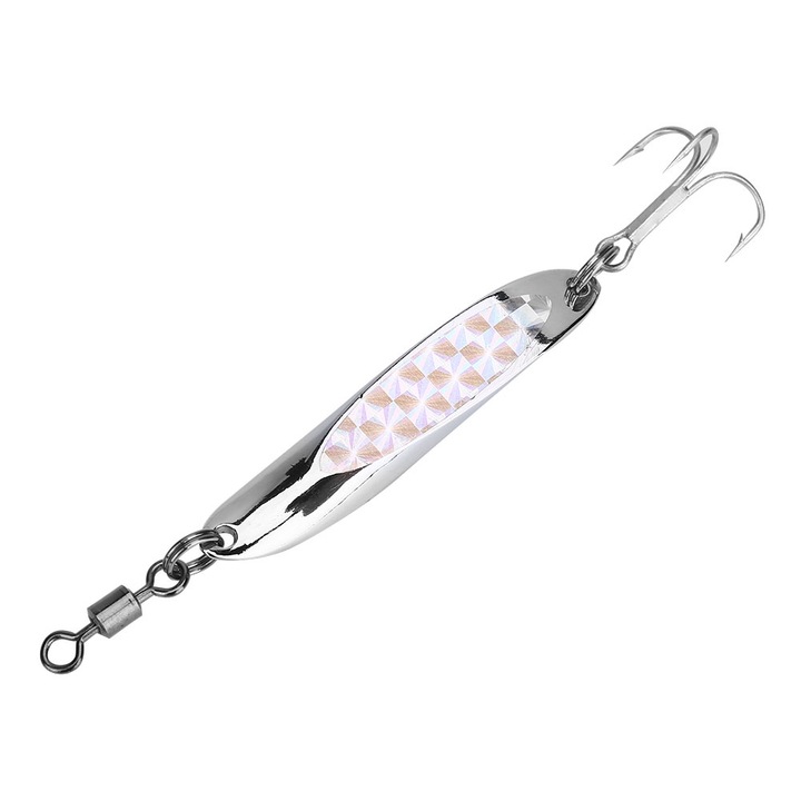 Jormftte műcsalik, 3 horoggal, tartós, ezüst, 9.5cm