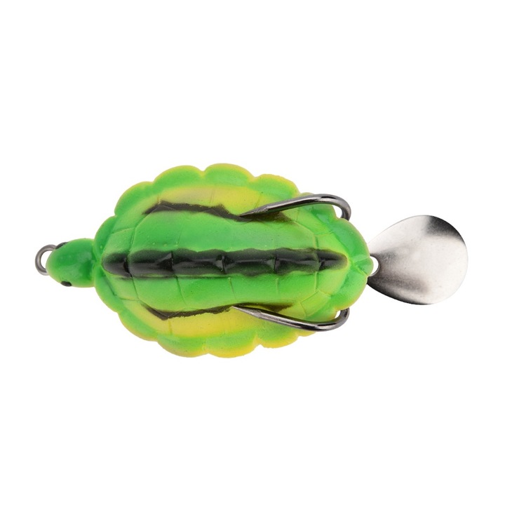 Jormftte mesterséges horgászcsali, teknős forma, 5.5cm, zöld