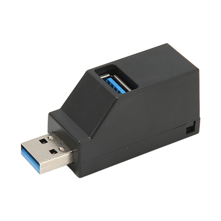 Mmgoqqt USB3.0 хъб, 3 в 1, 1xUSB3.0, ABS, 2xUSB2.0, черен