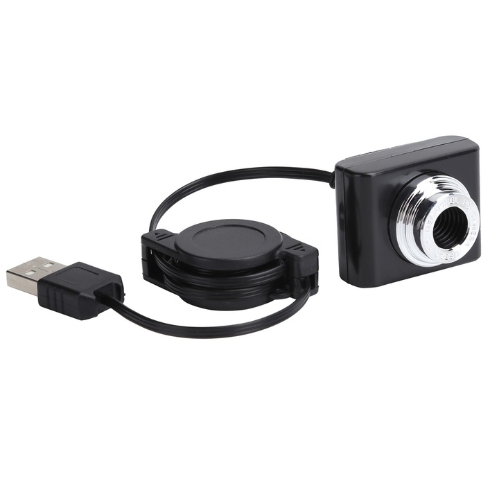 Уеб камера, Mmgoqqt, USB 2.0, 640x480, прибиращ се кабел, стойка за монитор