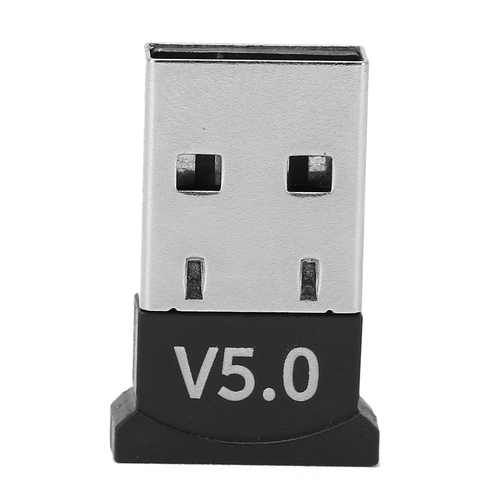 Mmgoqqt V5.0 USB Bluetooth адаптер, черен, за компютър, 3Mbps предаване, 20m разстояние