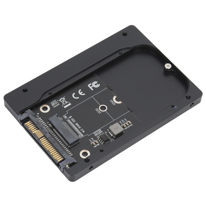 Кутия за твърд диск U2BOX, Mmgoqqt, SFF-8639, алуминий, черен