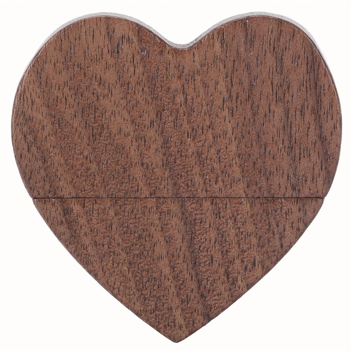 USB флаш памет Longziming, 32GB, дървена, 51x53x10 мм