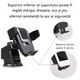 Suport auto pentru telefon, telescopic, 16x11x11cm, negru/argintiu, compatibil cu telefoane de 3-6.2 inch