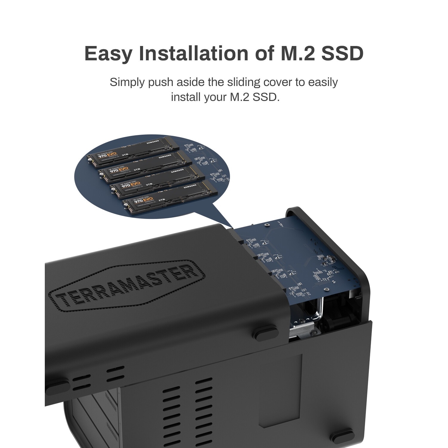 TERRAMASTER D8 Hybrid HDD NVMe Enclosure USB 3.2 Gen 2 10Gbps Type