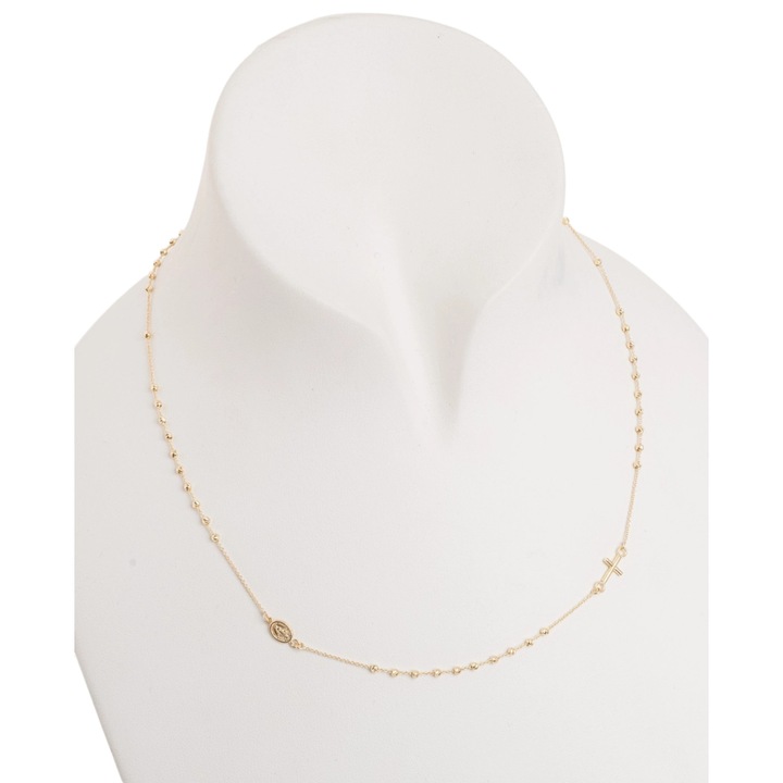 Colier Rozariu din Aur Galben de 18 kt cu Bile Diamantate, Sandra Ferretti, 2.6g