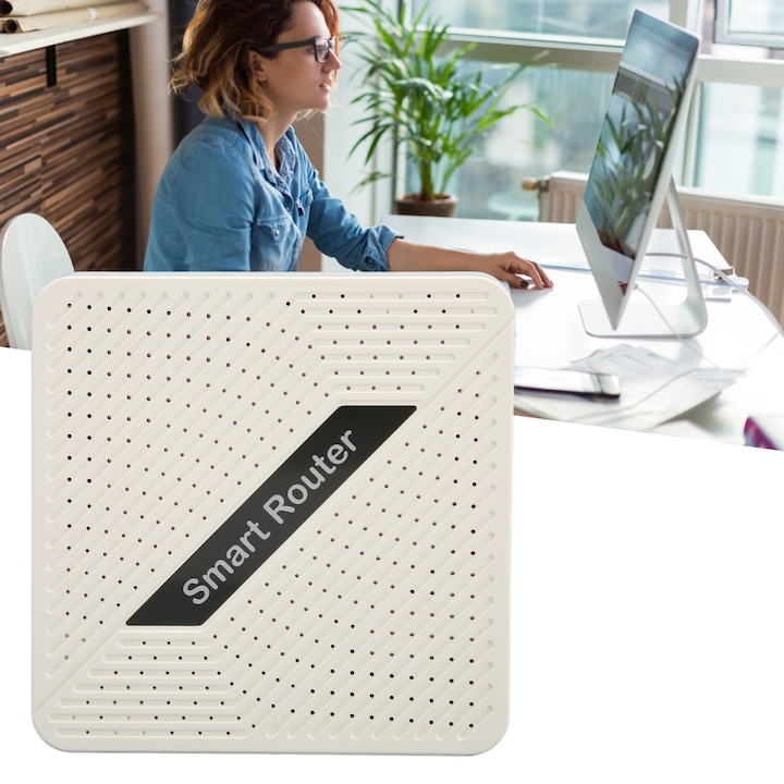 Router wireless 4G Jormftte, model UF10, suporta 10 dispozitive, viteza 150Mbps, alb