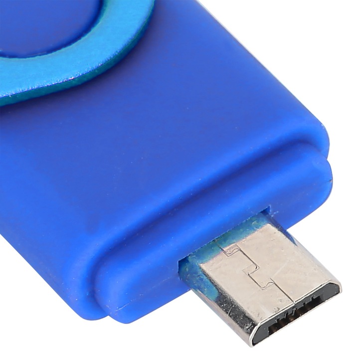 USB 2.0 флашка, дълготрайна, 32GB, micro USB, синя