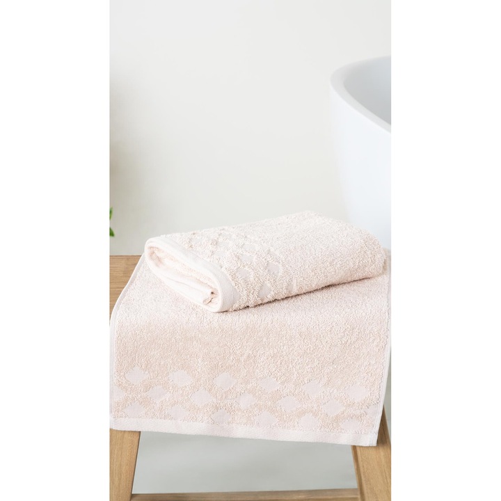 Комплект 2 кърпи за ръце/лице, 100% памук, 50x90 см, бежови, Harem