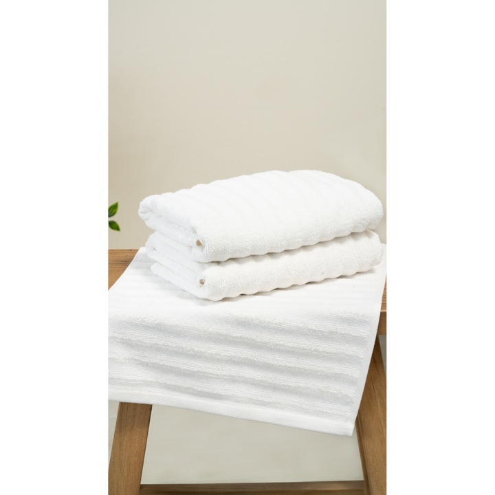 Комплект 2 кърпи за ръце/лице, 100% памук, 50х90 см, кремав, Алегра