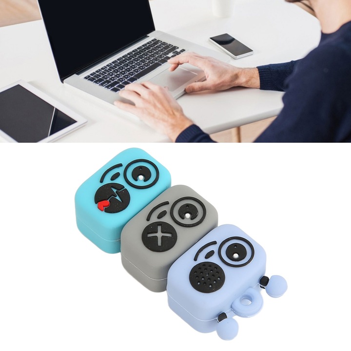 USB 2.0 флаш памет, longziming, с анимационна пчела, 64GB, синя, антивибрационна