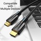 Кабел HDMI 2.1 мъжки към мъжки, VENTION, 8K@60Hz, PVC, Черен, 1m