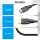 Кабел HDMI 2.1 мъжки към мъжки, VENTION, 8K@60Hz, PVC, Черен, 1m