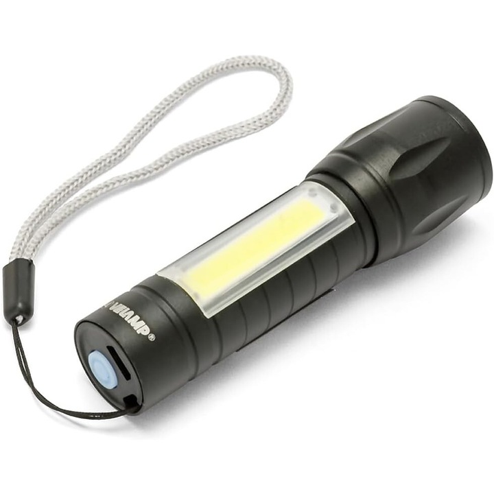 Акумулаторен LED фенер с функция за увеличение и страничен фенер THOR MAX