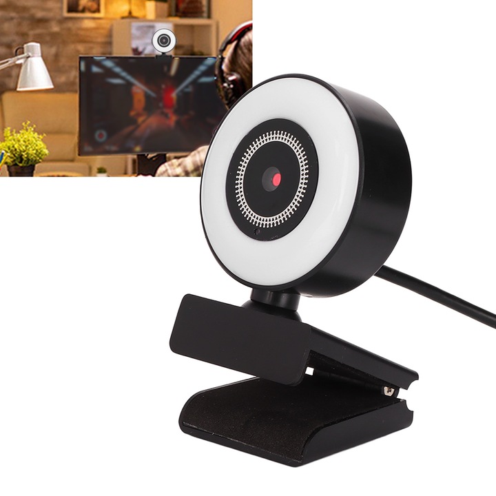 Уеб камера, longziming, 1080P, USB, гъвкаво въртене, вграден микрофон