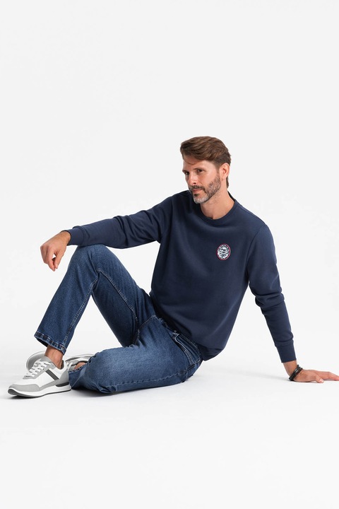 OMBRE, Суитшърт с пришита апликация, Тъмносин