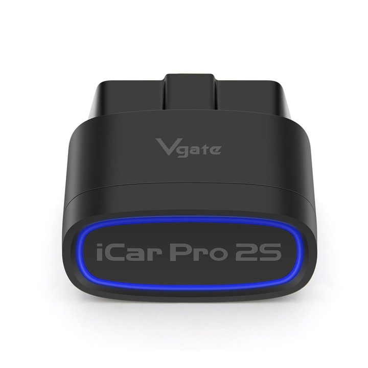 Tester diagnoza auto GizMondo® Vgate iCar Pro 2S Bluetooth 5.2 OBD2, iOS Android Windows, adaptor EOBD 12V, citire stergere erori, live data, Car Scanner, Torque, OBD Fusion, DashCommand, auto sleep, update firmware, protectie baterie
